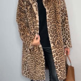 LEIA - Dugi i Mekani Sako s Leopard Uzorkom