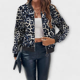 Julija - Elegantna Leopard Print Jakna
