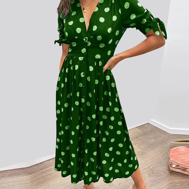 Monica™ | Elegantna Haljina s Točkicama
