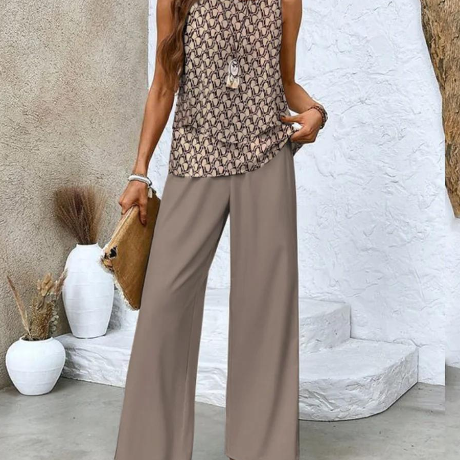 Isis | Dvije dijelne kompleti s topom bez rukava i ravnim hlačama