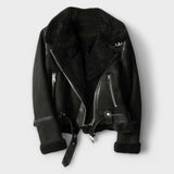 Katarina - Suede Avijatičarski Kaput