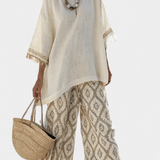 Eduarda | Boho Chic Elegantni Set s Dugom Bluzom
