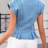 Viera | Top od traper s V izrezom