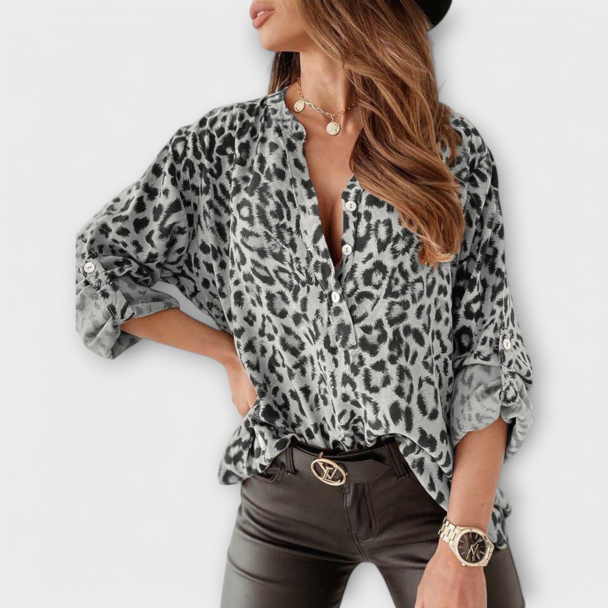Iara | Moderni bluz s leopard uzorkom