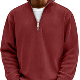 Adonis - Elegantni Pulover s Zip Ovratnikom