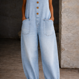 Sadie | Vintage Pranje Pamuka Traper Kombinezon