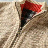 Henley – Zip pleteni kardigan