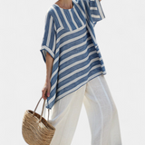 Constança| Set od platna s plavim prugama inspiriran Mediteranom