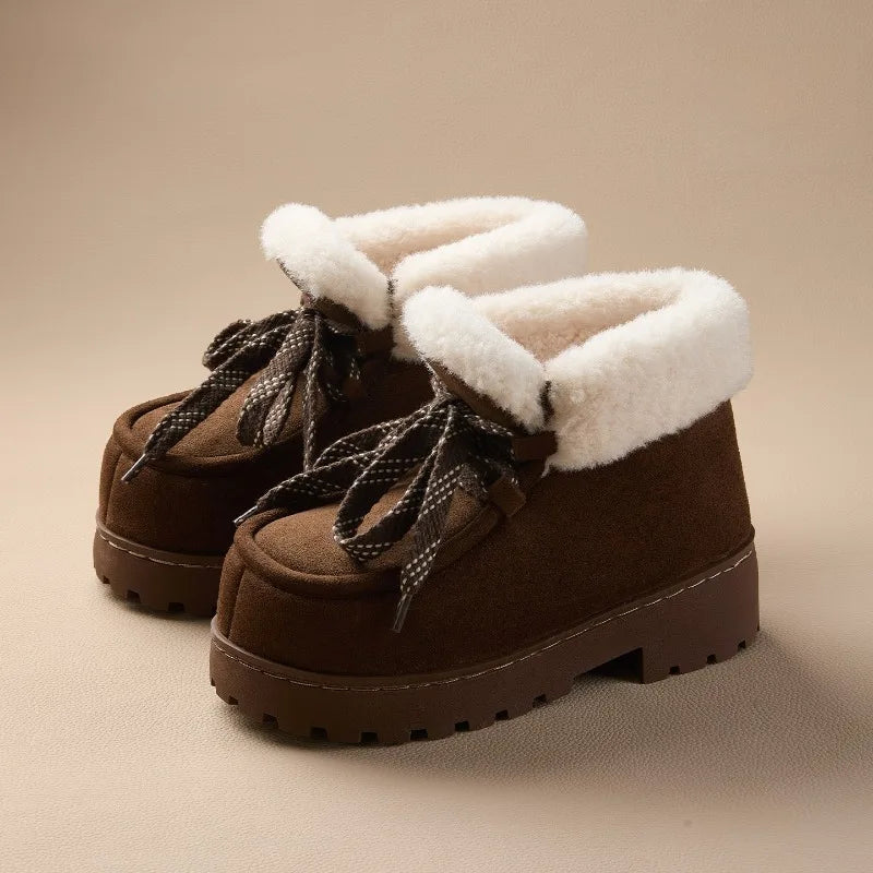 Caty | Platforme od sintetičkog nubuka s mekim i toplim osjećajem