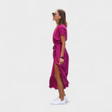 Rožasta Lirio Haljina - Boho Chic Stil