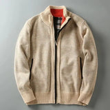 Henley – Zip pleteni kardigan