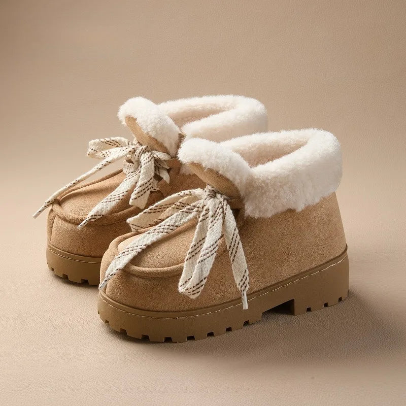 Caty | Platforme od sintetičkog nubuka s mekim i toplim osjećajem