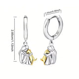 Naušnice za Grljenje Psa s Okruglim Zatvaranjem