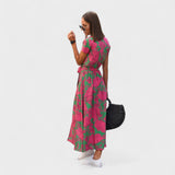 Rožasta Lirio Haljina - Boho Chic Stil