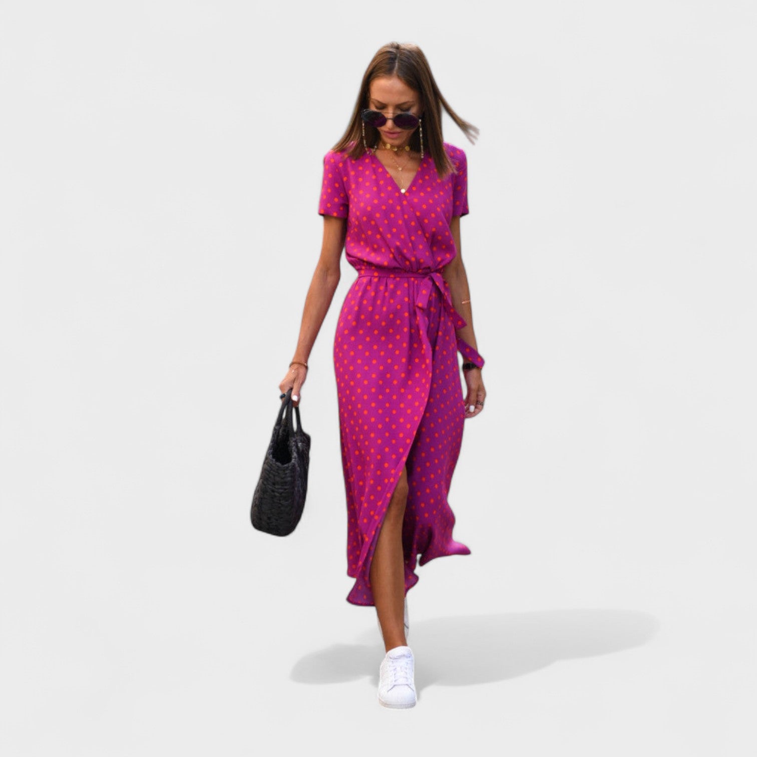 Rožasta Lirio Haljina - Boho Chic Stil