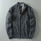 Henley – Zip pleteni kardigan