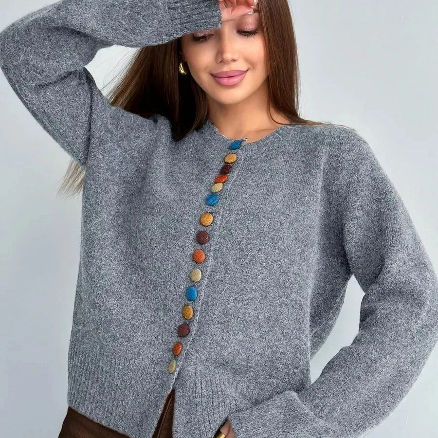 Nicole | Pulover s Detaljima Dugmadi