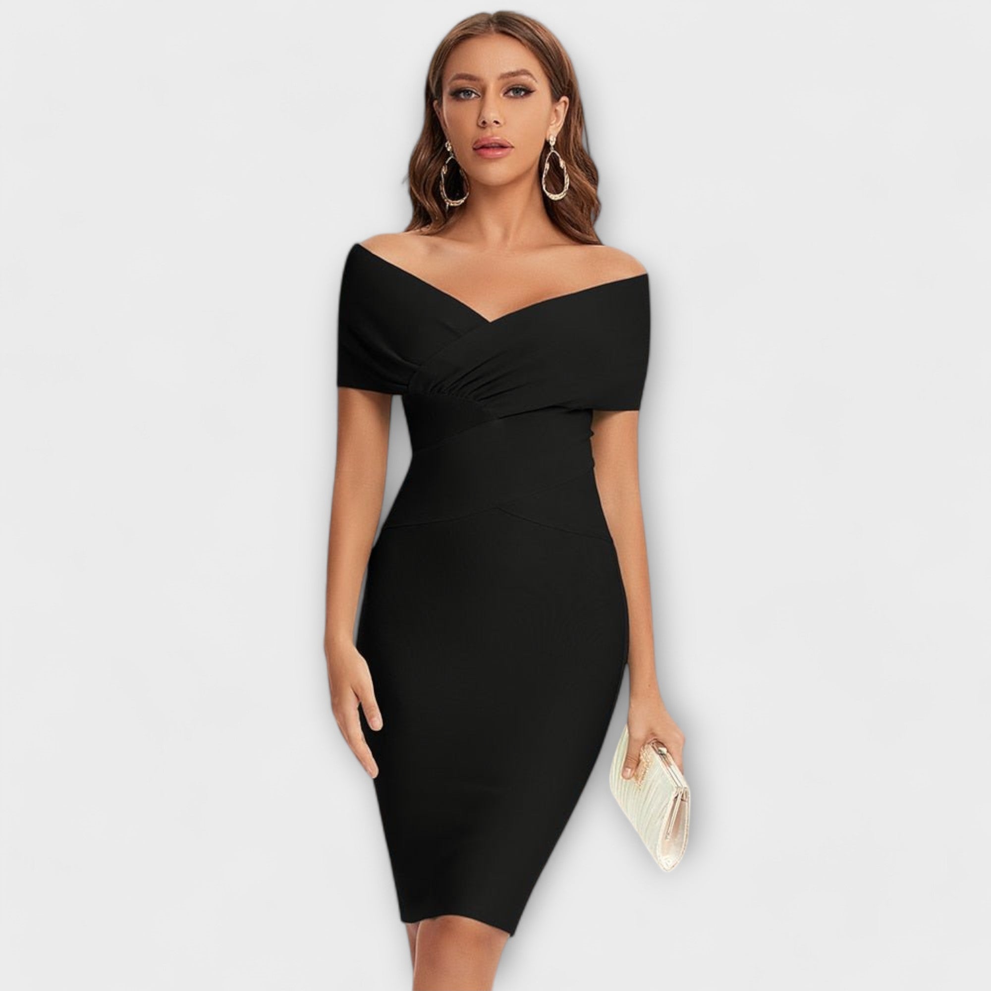 Lara| Elegantična mini haljina s V izrezom