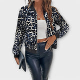 Julija - Elegantna Leopard Print Jakna