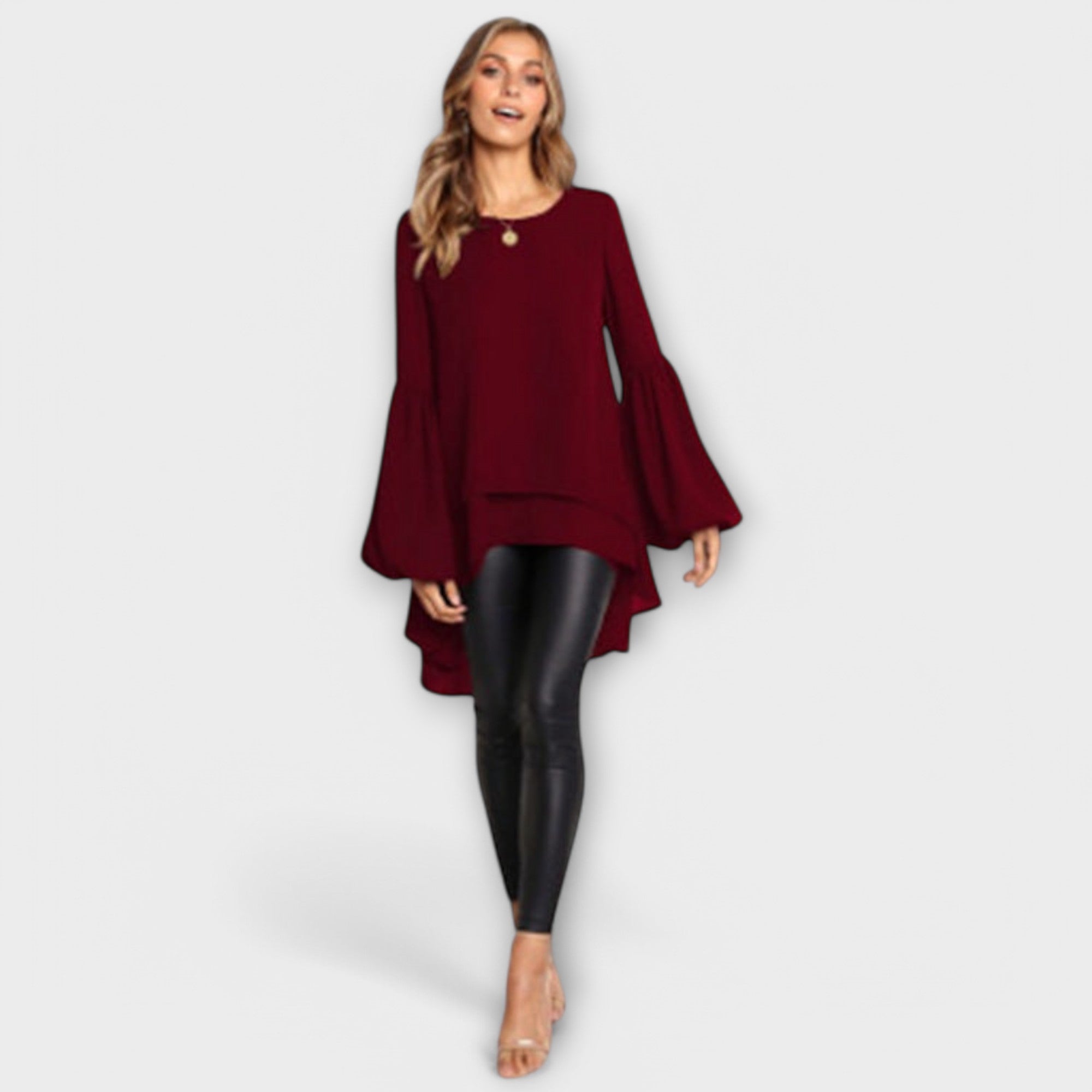 Aria - Blusa od laganog materijala s okruglim izrezom