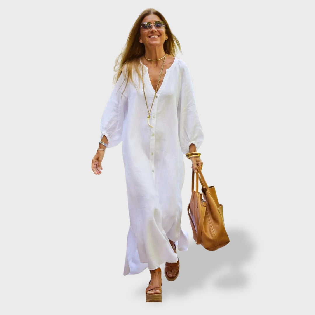 Eva™ ｜Ljetna Haljina od Pamuka i Ljena