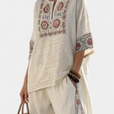 Amália| Elegantan Mediteranski set Daisy od lana