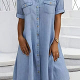 Patricia | Midi haljina u casual traper stilu