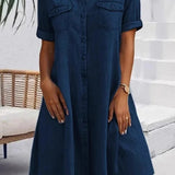 Patricia | Midi haljina u casual traper stilu